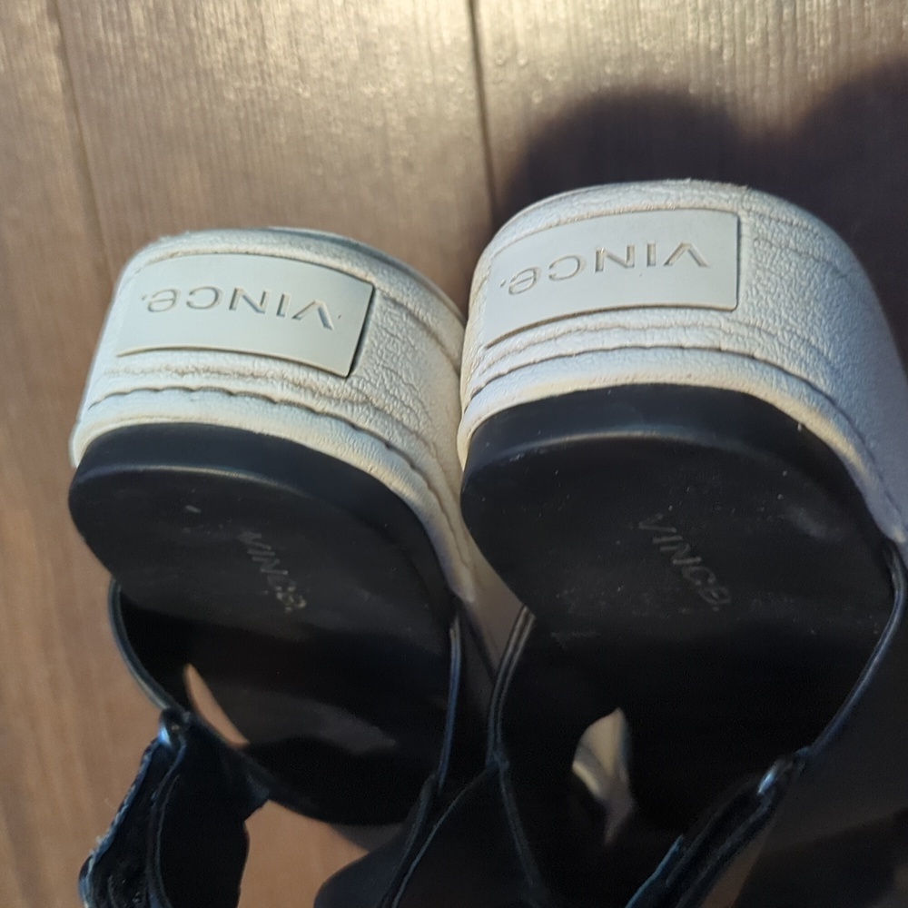 Vince Leather Slingback Sandals - Picture 9 of 13